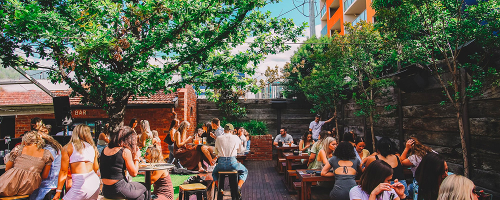 Enjoy the sunlight and the stunning trees in the secluded courtyard.