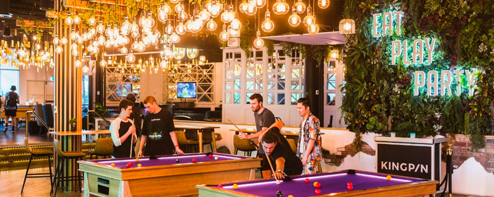 Experience Kingpin, with over 100 arcade games, bowling, karaoke and much more.