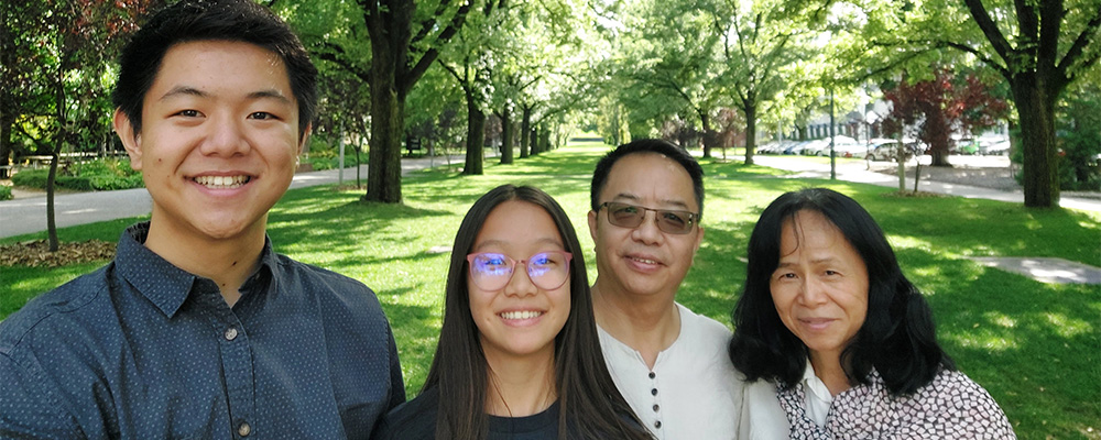 Bo with his family.